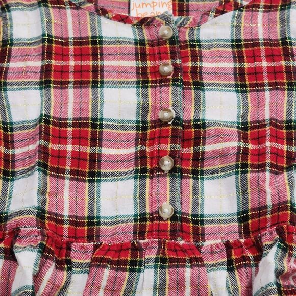Girls Red Plaid Button Down Tunic Shirt Size 6x NEW without Tags - Picture 2 of 6